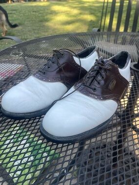 Footjoy White and Brown golf Shoes